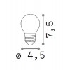 AAA E27 I LED žárovka, těleso kov šedostříbrná, krycí sklo bílá, LED 4W, E27, teplá 3000K, 360lm, Ra80, 230V, tř.1, rozměry d=45mm, h=75mm náhled 2