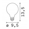 AAA E27 III LED žárovka, těleso kov šedostříbrná, krycí sklo bílá, LED 8W, E27, neutrální 4000K, 850lm, Ra80, 230V, tř.1, rozměry d=60mm, h=105mm. náhled 2