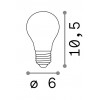 AAA E27 III LED žárovka, těleso kov šedostříbrná, krycí sklo bílá, LED 8W, E27, teplá 3000K, 760lm, Ra80, stmívatelné TRIAC, 230V, tř.1, rozměry d=60mm, h=105mm. náhled 4