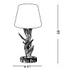 PANSY 1x60W E27 stolní Stolní dekorativní lampa, rám kov, těleso pryskyřice, imitace paroží a vyřezávaného dřeva, stínítko textil bílá, pro žárovku 1x60W, E27, 230V, IP20, tř.2, rozměry d=410mm, h=650mm náhled 2
