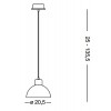 PRAWN 1x60W E27 Závěsné svítidlo, základna kov, povrch černá mat, kryt cement šedá, imitace opotřebení, pro žárovku 1x60W, E27, 230V, IP20, tř.1, rozměry d=205mm, vč lankového závěsu l=1355mm lze zkr náhled 3