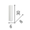 COVENTRY Nástěnné svítidlo, těleso kov, povrch černá, pro žárovku 2x28W, GU10, 230V, IP20, tř.1, rozměry 60x80x300mm, svítí nahoru/dolů. náhled 6