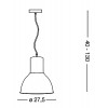 DOVE 1x60W E27 Závěsné svítidlo, základna kov, povrch černá, kryt kov vnější černá, vnitřní bílá, pro žárovku 1x60W, E27, 230V, IP20, tř.1, rozměry d=275mm, vč závěsu l=1300mm lze zkrátit náhled 4