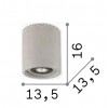 FREISE PL R Stropní přisazené bodové svítidlo, nastavitelný směr svícení,  těleso sádra, pro žárovku 1x35W, GU10, 230V, IP20, tř.2, rozměry d=135mm, h=160mm. náhled 3