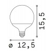 AAA E27 VI LED žárovka, těleso kov šedostříbrná, krycí sklo bílá, LED 15W, E27, teplá 3000K, 1200lm, Ra80, 230V, tř.1, rozměry d=125mm, h=155mm. náhled 3