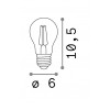 AAA E27 IV TRIAC LED žárovka, těleso kov šedostříbrná, krycí sklo čirá, LED 8W, E27, A60, teplá 3000K, 810lm, Ra80, stmívatelné TRIAC, 230V, rozměry d=60mm, h=105mm. náhled 2