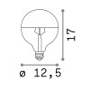 AAA E27 VII LED žárovka, těleso kov šedostříbrná, vrchlík bílá mat, LED 8W, E27, teplá 3000K, 780lm, Ra80, 230V, tř.1, rozměry d=95mm, h=135mm. náhled 2