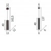 WOLVER  GU10 Závěsné svítidlo, těleso kov, povrch stínovaný chrom, pro žárovku 1x50W, GU10, 230V, IP20, tř.1, rozměry d=60mm, h=400mm, vč závěs kabelu h=1370mm, lze zkrátit. náhled 6