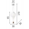 BROMWICH LED 1x42W E27 Závěsné dětské svítidlo v podobě létajícího balónu, základna kov, povrch stříbrná, difuzor sklo opál, pro žárovku 1x42W, E27, 230V, IP20, tř.1, rozměry d=420mm, h=2650mm. náhled 2