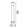 GESEKE Sloupkové svítidlo, těleso plast, povrch bílá, difuzor plast opál, pro žárovku 1x23W, E27, 230V, IP55, tř.2, rozměry d=155mm, h=800mm. náhled 4