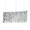 BOLTON  G9 Závěsné stropní svítidlo, těleso kov, povrch chrom lesk, difuzor křišťálové ověsy, pro žárovku 8x40W, G9, 230V, IP20, tř.1, rozměry 1000x335x55mm, vč závěs lanka h=1340mm, lze zkrátit. náhled 1