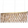 BOLTON  G9 Závěsné stropní svítidlo, těleso kov, povrch chrom lesk, difuzor křišťálové ověsy, pro žárovku 8x40W, G9, 230V, IP20, tř.1, rozměry 1000x335x55mm, vč závěs lanka h=1340mm, lze zkrátit. náhled 2