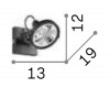 GEJER I Nástěnné svítidlo nebo stropní přisazené svítidlo, nastav. směr svícení, těleso kov, povrch černá, pro žárovku 1x50W, GU10, 230V, IP20, tř.1, rozměry 130x120x190mm. náhled 3