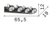 GEJER IV Nástěnné svítidlo nebo stropní přisazené svítidlo, nastav. směr svícení, těleso kov, povrch černá, pro žárovku 4x50W, GU10, 230V, IP20, tř.1, rozměry 655x120x190mm. náhled 3