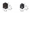 GOTHA SQ Stropní přisazené bodové svítidlo, těleso hliník, povrch černá mat, LED 15W, 1350lm, teplá 3000K, 230V, IP20, tř.2, rozměry 75x110x75mm. náhled 3