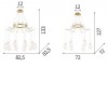 SLOUGH  G9 Závěsné stropní svítidlo, lustr, těleso kov, povrch mosaz, difuzor sklo opál, pro žárovku 6x15W, G9, 230V, IP20, tř.1, Ra80, rozměry dle typu. náhled 3