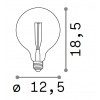 AAA E27 XII LED žárovka, těleso kov zlatá, krycí sklo jantar, LED 4W, E27, teplá 2200K, 300lm, Ra80, stmívatelné TRIAC, 230V, tř.1, rozměry d=125mm, h=185mm. náhled 2