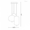 GRONEST Závěsné svítidlo, těleso kov, povrch zlatá, difuzor sklo opál, LED 60,2W, teplá 3000K, 3160lm, 230V, IP20, tř.1, rozměry d=600mm, h=590mm, vč závěs kabelu l=1400mm, lze zkrátit. náhled 2