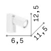 GUSTEN WL I Nástěnné bodové svítidlo, nastavitelný směr svícení, těleso hliník, povrch černá, pro žárovku 1x35W, GU10, 230V, IP20, tř.2, rozměry 65x125x115mm. náhled 3