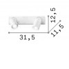 GUSTEN WL II Nástěnné bodové svítidlo, nastavitelný směr svícení, těleso hliník, povrch černá, pro žárovku 2x35W, GU10, 230V, IP20, tř.2, rozměry 315x125x115mm. náhled 3