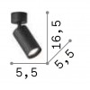 HADAMAR PL Stropní přisazené bodové svítidlo, nastav. směr svícení, těleso kov, povrch bílá, pro žárovku 1x28W, GU10, 230V, IP20, tř.2, rozměry d=55mm, h=165mm. náhled 3