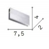 HEMSE CONECTOR WL Lineární konektor pro nástěnné svítidla, těleso hliník, rozměry 75x40x20mm. náhled 2