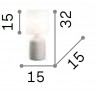 PETERE III Stolní lampa, těleso keramika s reliéfy, stínítko plast bílá, pro žárovku 1x60W, E14, 230V, IP20, tř.2, rozměry d=150mm, h=320mm. náhled 2