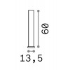 SNOUT MPT1 Sloupkové svítidlo, exteriérové, venkovní, těleso hliník, povrch šedá, pro žárovku 1x60W, E27, 230V, IP44, tř.1, rozměry d=135mm, h=600mm, bez DIFUZORU. náhled 5