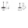 CLIOS TL Základna stolní lampy, těleso kov, povrch nikl, pro žárovku 1x60W, E27, 230V, IP20, tř.2, rozměry d=145mm, h=235mm, stínítko SAMOSTANĚ náhled 5