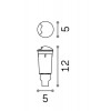 GET SIDE Zemní svítidlo, dva boční průzory, těleso plast černá, difuzor plast, pro žárovku 1x1,7W, G9, teplá 3000K, IP67, tř.2, d=50mm, h=120mm, včetně montážního boxu. náhled 3