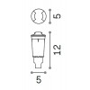 GET SIDE Zemní svítidlo, jeden boční průzor, těleso plast černá, difuzor plast, pro žárovku 1x1,7W, G9, neutrální 4000K, IP67, tř.2, d=50mm, h=120mm, včetně montážního boxu. náhled 4