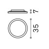 NEXT Stropní přisazené svítidlo, těleso hliník, povrch bílá, difuzor plast, LED 18W, neutrální 4000K, 2800lm, 230V, IP40, tř.1, rozměry d=350mm, h=70mm. náhled 3