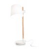 RAPINA TL 1x60W Stolní lampa, nastavitelná výška stínidla, základna kov, barva bílá, těleso dřevo světlé, stínítko plast černá, pro žárovku 1x60W, E27, 230V, IP20, rozměry d=200mm, h=660mm. náhled 1
