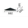 SUBR stínidlo I Stínidlo pro svítidlo, těleso kov, povrch černá, rozměry d=602mm, h=105mm, POUZE STÍNIDLO náhled 3