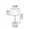 REACE TL 1x42W, IP44 Stojací venkovní lampa, těleso kov, povrch černá antracit, difuzor plast opál, pro žárovku 1x42W, E27, IP44, rozměry d=280mm, h=529mm. náhled 2