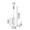 GRONEST HL II 20W Závěsné svítidlo, základna kov, povrch zlatá, stínítko sklo opál, LED 20W, 2050lm, teplá 3000K, 230V, IP20, tř.2, rozměry d=220mm, h=595mm, vč. závěs. kabelu l=2590mm, lze zkrátit. náhled 2