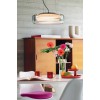 PUTO HL 28W Závěsné svítidlo, těleso kov, povrch černá, difuzor plast opál, stínítko sklo kouřové, LED 28W, 2450lm, teplá 3000K, 230V, IP20, tř.2, rozměry d=450mm, h=130mm, vč závěs lanka l=2300mm, lze zkr. náhled 3