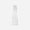 CONUO 1 Závěsné svítidlo, základna kov, povrch chrom, difuzor sklo bílé, 1x60W, E27, 230V, IP20, rozměry d=110mm, h=420/1250mm. náhled 1