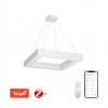 DEBELO HL 60W, TUYA-Z Závěsné svítidlo, kov, černá, dif plast opál, LED 60W, 4200lm, smart TUYA, Matter, Zigbee 3.0, dálk ovl. (souč.) nebo tel.  CCT nast teplá 2700K-denní 6500K, stmív 230V, 800x800mm, záv l=1200mm náhled 3