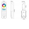 RF DO ZigBee 3.0 v3 RF dálkový ovladač smart Tuya, pro ovládání zařízení Zigbee 3.0 v2, pro osvětlení, funkce zap/vyp, CCT nastav. teplota svícení, stmívání, RGB, plast bílá, rozměry 53x153x19mm náhled 3