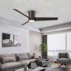 DEDICA LED 18W, CCT, TUYA-W Stropní ventilátor s osvětlením, základna kov, povrch stříbrná, dif plast opál, LED 18W, smart TUYA, WiFi, dálk ovl. nebo mob. tel. CCT nastav. teplá 3000K-denní 6000K, 230V, 1320mm, h=275mm náhled 6