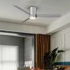 DEDICA LED 18W, CCT, TUYA-W Stropní ventilátor s osvětlením, základna kov, povrch stříbrná, dif plast opál, LED 18W, smart TUYA, WiFi, dálk ovl. nebo mob. tel. CCT nastav. teplá 3000K-denní 6000K, 230V, 1320mm, h=275mm náhled 7