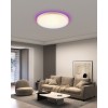 DELIRO R 50W, TUYA-W, RGB Stropní svítidlo, kov, černá, dif plast opál, LED 50W, 3200lm, smart TUYA, WiFi, dálk ovl. Beacon (souč) nebo mob. tel. CCT nast teplá 2700K-denní 6500K, stmív 230V, RGB, d=450mm, h=35mm náhled 4