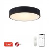 EMOLOGO R 50W, TUYA-Z Stropní svítidlo, kov, povrch černá, dif plast opál, LED 50W, smart TUYA, Matter, Zigbee 3.0., dálk ovl. (součástí) nebo mob. tel. CCT nast teplota teplá 3000K - denní 6000K, stmív, d=600mm, h=70mm. náhled 1