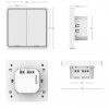 SMART vypínač-2 WiFi Dotykový vypínač 2-tlačítkový WiFi, kompatibilní smart systém Tuya, 230V, IP20, plast bílá, rozměry 86x86x37,5mm náhled 2