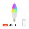 Smart Bulb 6W E14 Smart TUYA WIFI Světelný zdroj, žárovka, sklo a kov, LED 6W, 470lm, E14, dálk ovl, nebo smart tel. TUYA, WiFi, stmív., nast CCT, 2700K až 6500K, RGB, Ra80, 230V, životnost 25 000h, rozměry d=37mm, l=115mm náhled 1