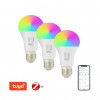 LED 11W E27 Tuya ZigBee CCT TW RGB, SADA 3ks- Chytrá LED žárovka 11W, 1055lm, E27, vyzařovací úhel 240°, pomocí aplikace v telefonu TUYA Zigbee, nast teplota CCT TW 2700K-6500K, stmívatelná, RGB, Ra80, 230V, d=60mm, h=120mm. náhled 2