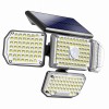 DIRIMO 5W, PIR Nástěnné venkovní svítidlo reflektor, nastav směr svícení, PIR senzor, záběr 110°, dosah 3-7m, čas 15s-25s, povrch černá, LED 5W, 430lm, denní 6500K, IP65, 299x144,5x194mm, napájení solární panel. náhled 1