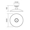 GYMINA 1x42W E27 Stropní svítidlo, základna kov, stínítko kov, povrch mosaz antická zašlá, pro žárovku 1x42W, E27, 230V, IP20, tř.1. rozměry d=400mm h=180mm náhled 2