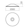 SASA4 Stínítko pro svítidlo, těleso kov, povrch lak hnědá mat se zlatými detaily, rozměry d=210mm h=32mm náhled 4